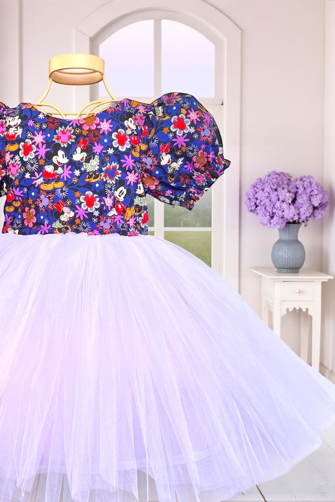 For Muireann ~ Sz 5 | Princess Tulle Dress  ‘Mickey & Minnie Sweet Floral Blue’ Disney Collaboration With Vera Bradley OOP ~ Collectors Item