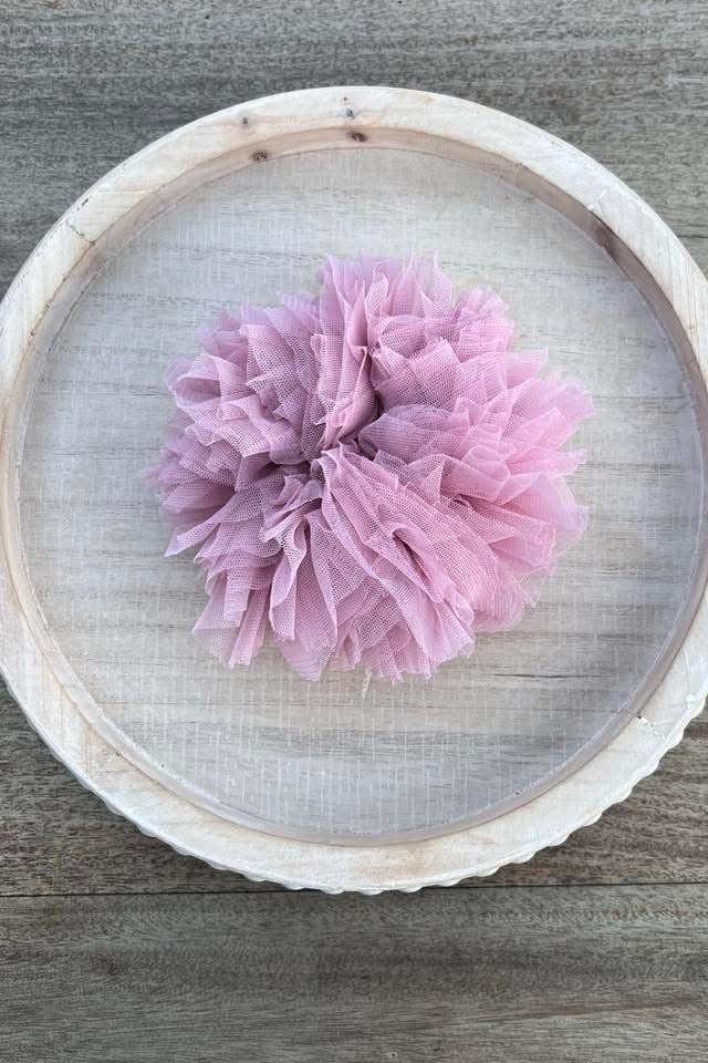 Large Tulle Scrunchie ~ Dusty Rose
