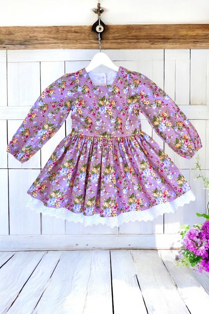 Long Sleeve Anglaise Dress
‘Garden of Eve’ in Purple