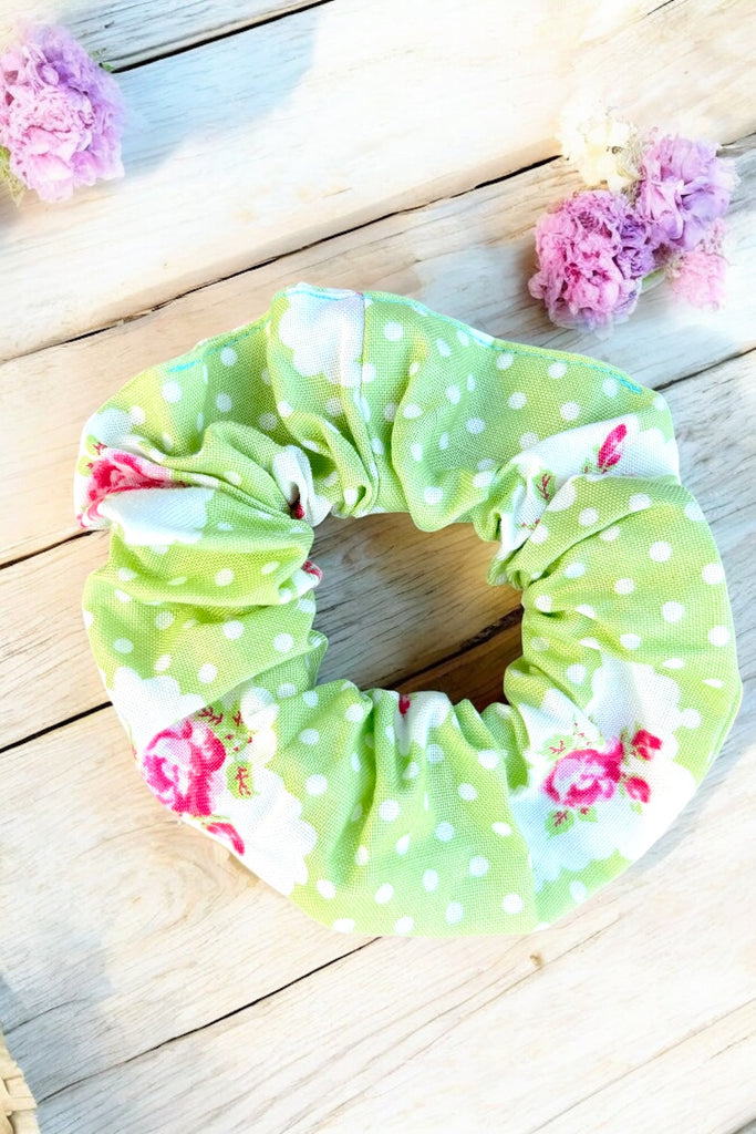 Scrunchie | Lecien Flower Sugar in Green