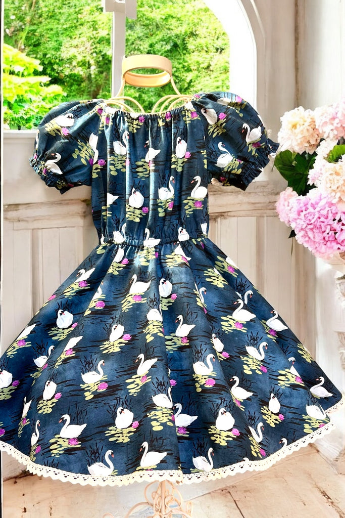 Garden Party Dress
‘Swan Lake’
Serafina Odette in Midnight 
By Michael Miller