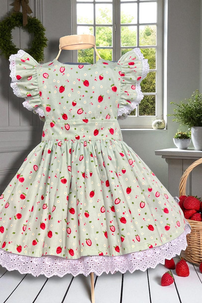 Charlotte Emma Dress
‘Strawberry Sprinkles’ in Mint