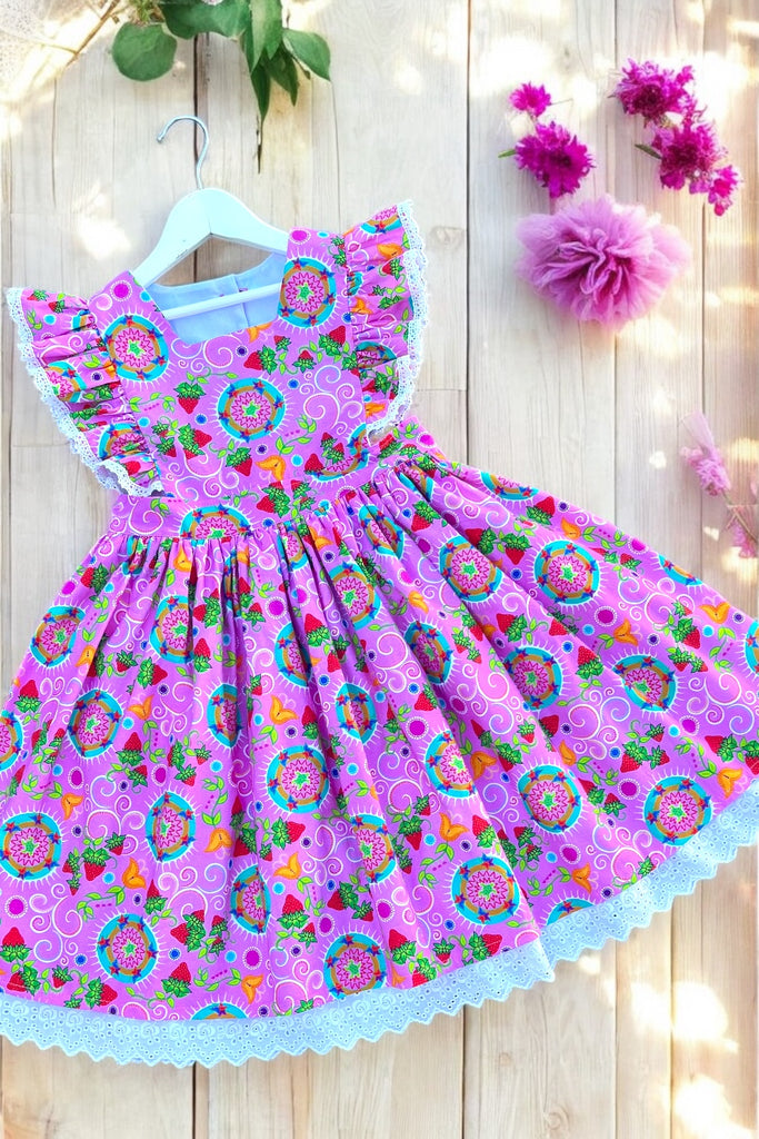 Charlotte Emma Dress | Turtles n’ Strawberries | By Tracey Metallic Designs | One of a Kind ~ Size 10