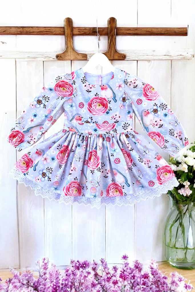 Long Sleeve Anglaise Dress | Songbird Serenade ~ Sz 3