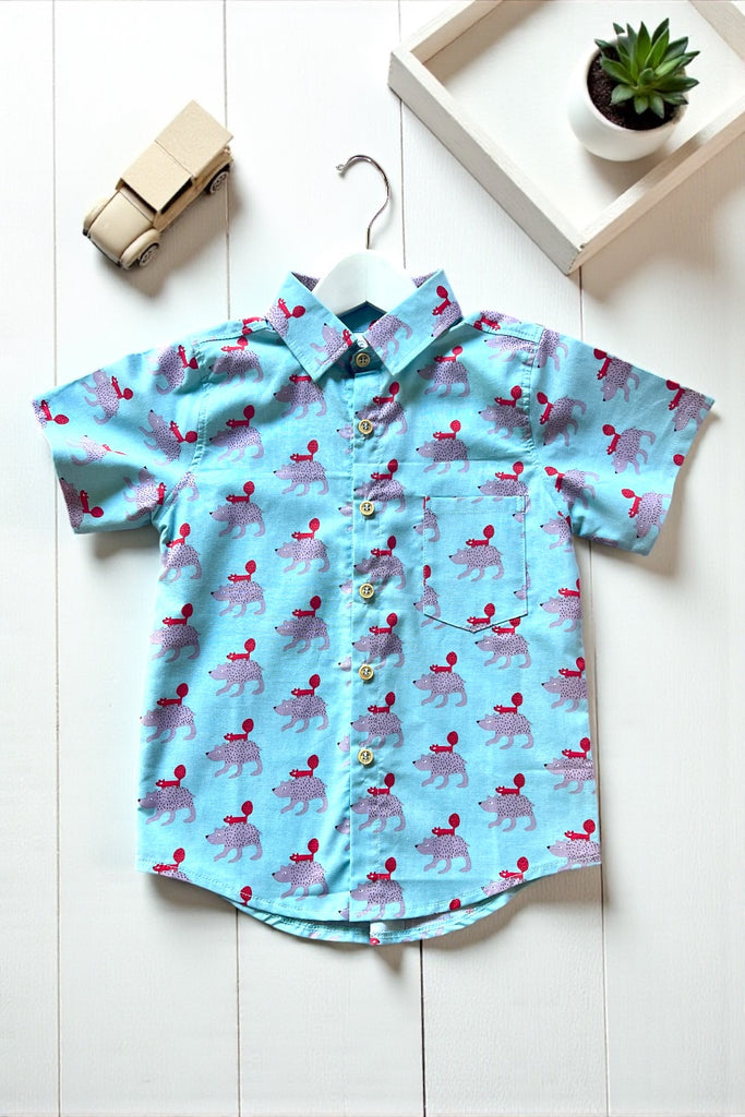 Button Shirt
‘My Scandi Friends’
Organic Cotton 
OOAK ~ Sz 6