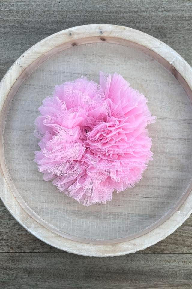 Large Tulle Scrunchie ~ Parfait Pink