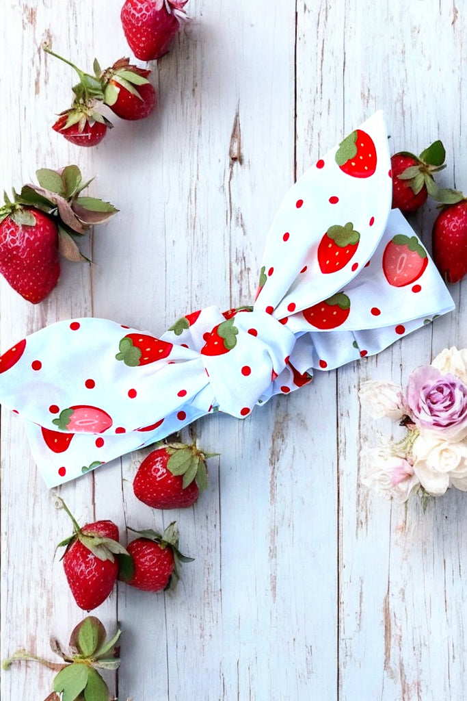 Adjustable Headwrap | Strawberries