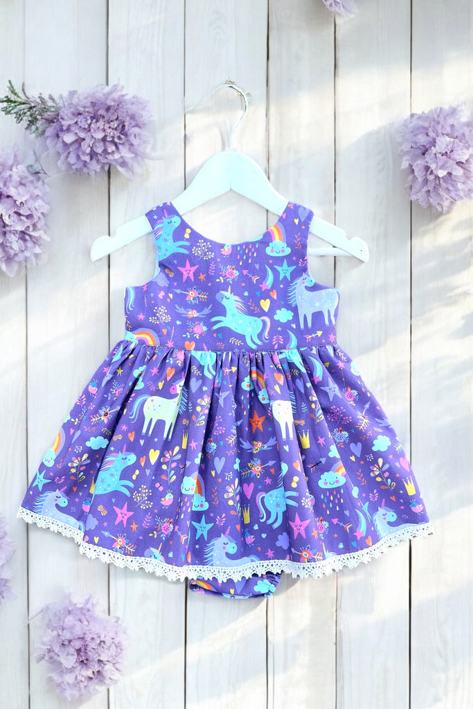 Romper Dress | Enchanted Unicorns | 0 to 3yrs