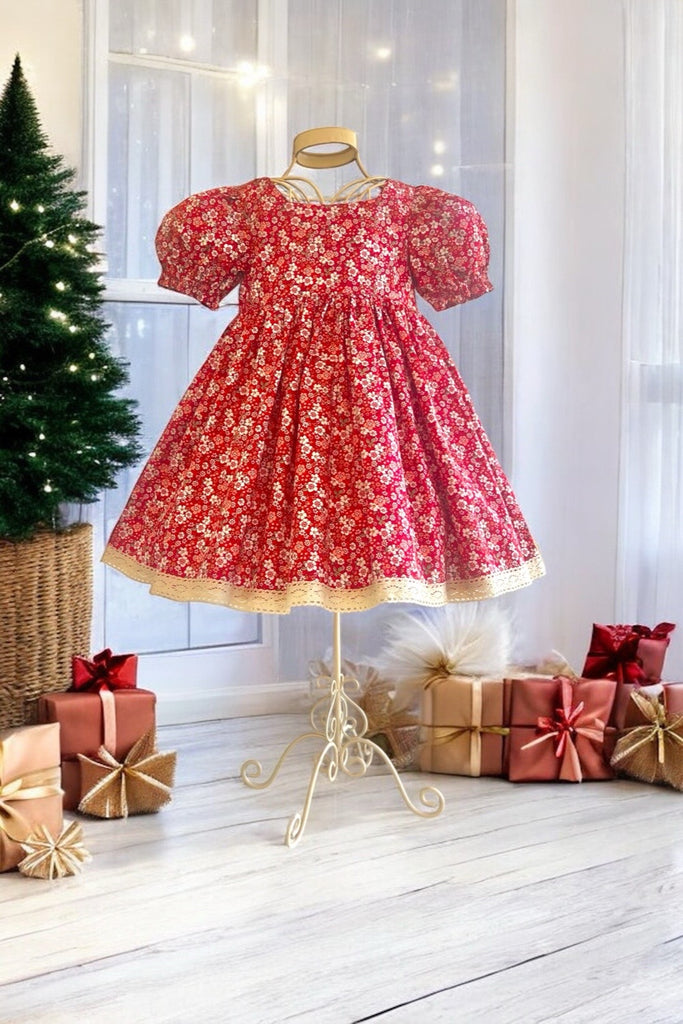 For Anne-Marie ~ Sz 12 | Babydoll Dress | Misty Hollow in Red