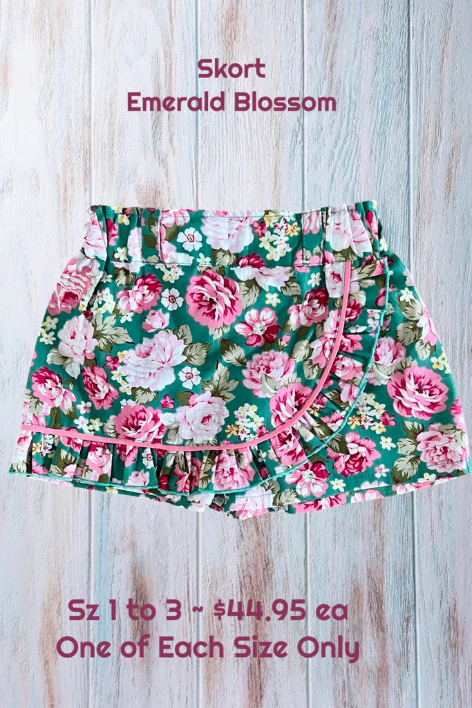 For Jessica Hodgkins ~ Sz 2 | Skort | Emerald Blossom