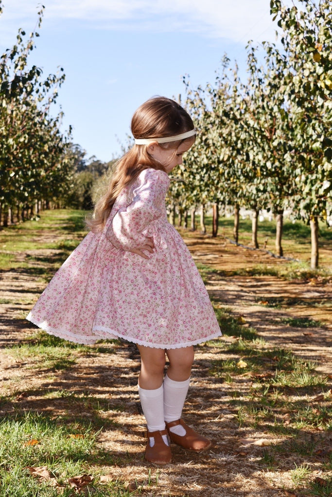 pink long sleeve babydoll dress Puff sleeve babydoll dress with cutout back