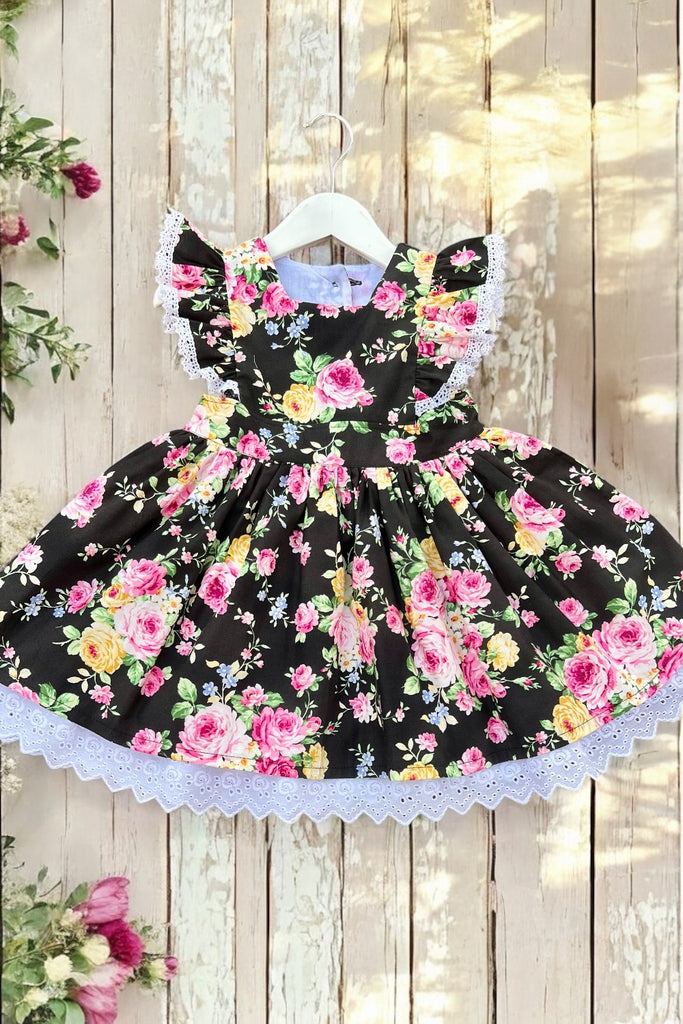 Charlotte Emma Dress | Garden from the Ruru Bouquet Tea Party Collection by Quilt Gate | OOAK, Extremely Rare & Out of Print ~ Sz 4