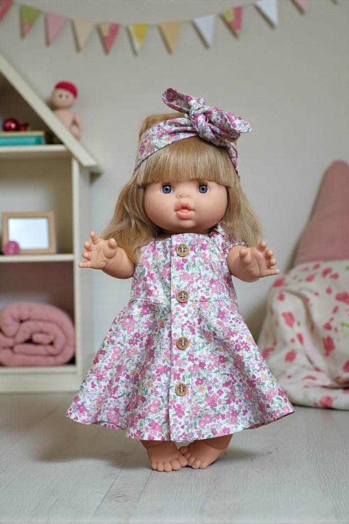 Miniland Doll Marigold Dress - June in Pink