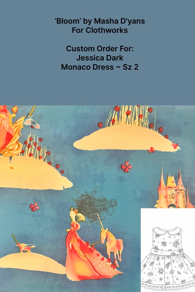 Custom Order For Jessica Dark | Monaco Dress ~ Sz 2 | ‘Bloom’ by Masha D'yans 
For Clothworks