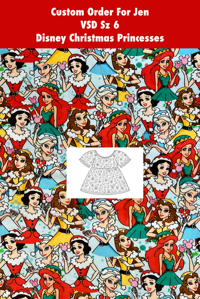 Custom Order For Jen | Vintage Seaside Dress Sz 6 | Disney Christmas Princesses
