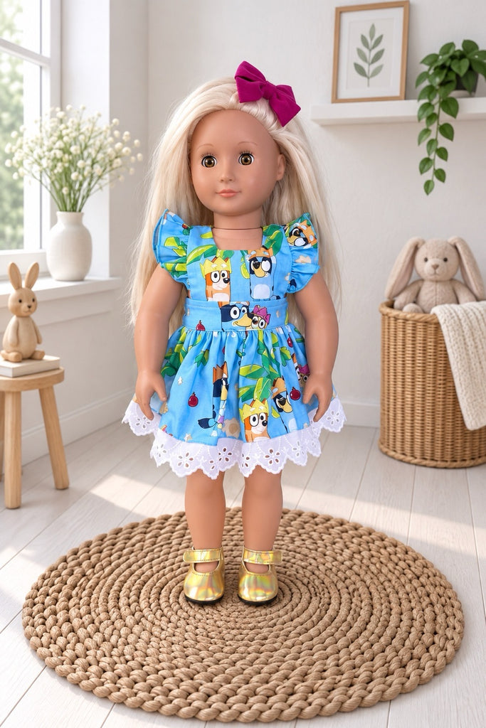 For Donna | Bluey’s Aussie Christmas Dolly Dress + Free Accessories  For Our Gen Dolls