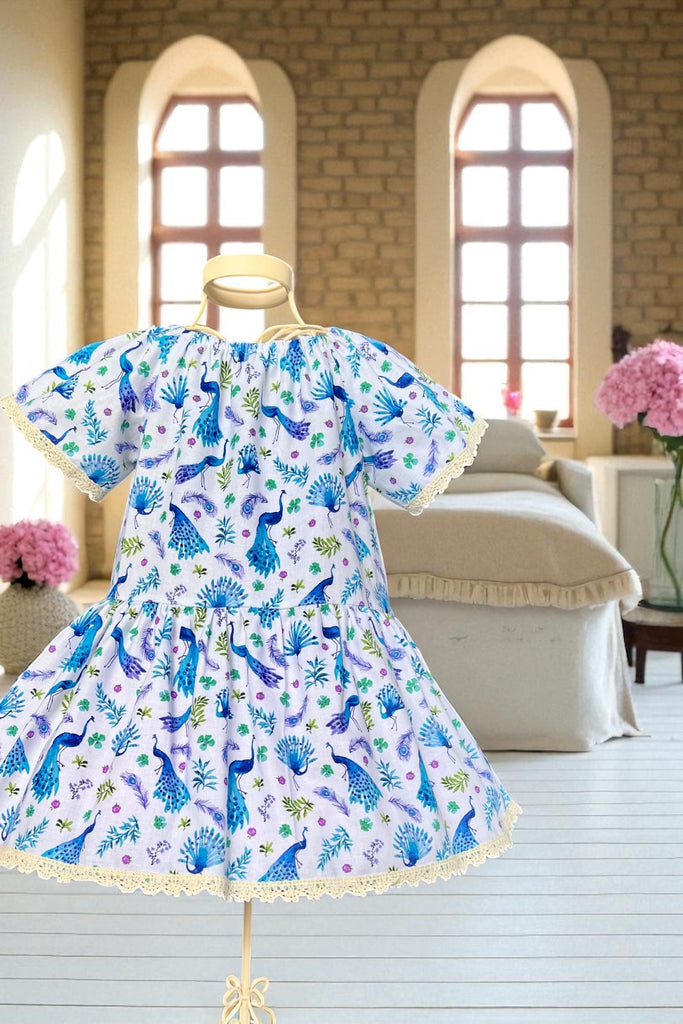 Vintage Seaside Dress
‘Peacock Pavillion' by Vikki Chu for Michael Miller