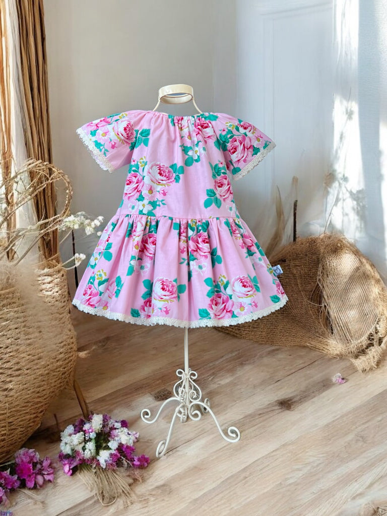 Vintage Seaside Dress | Gazebo in Pink by Tanya Whelan