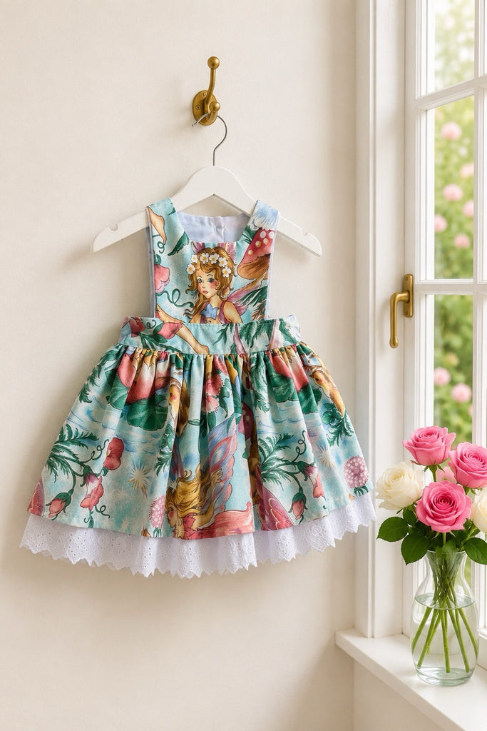 Avalon Dress
‘Wonderland '
By Caprice
Rare, Vintage, Collectible Fabric (90’s)
OOAK  ~ Sz 3