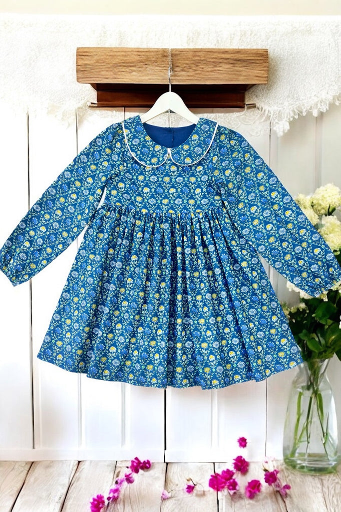 Rose Bay Dress
‘Kew Trellis’ in Navy
From the Summer House Collection 
By Liberty of London | Sz 10 & 12 Only