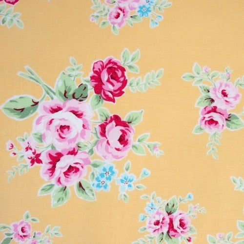 Puff Sleeve Anglaise Dress
‘Yellow Roses’
From the Flower Sugar Collection 
by Lecien (2013/14) 
OOP, Rare, Collector’s Fabric | Sz 2