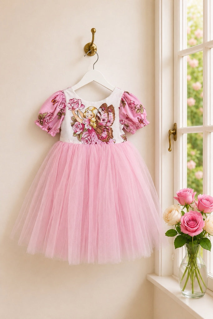 For Jamie-Lee | Princess Tulle Dress 
Rare Shirley Barber ‘Fairy Rosina’ (Upcycled vintage duvet cover) | OOAK ~ Sz 4