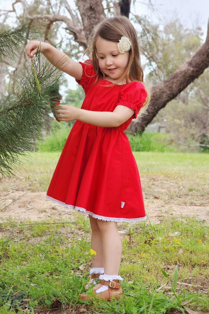 Garden Party Dress | Festive Red