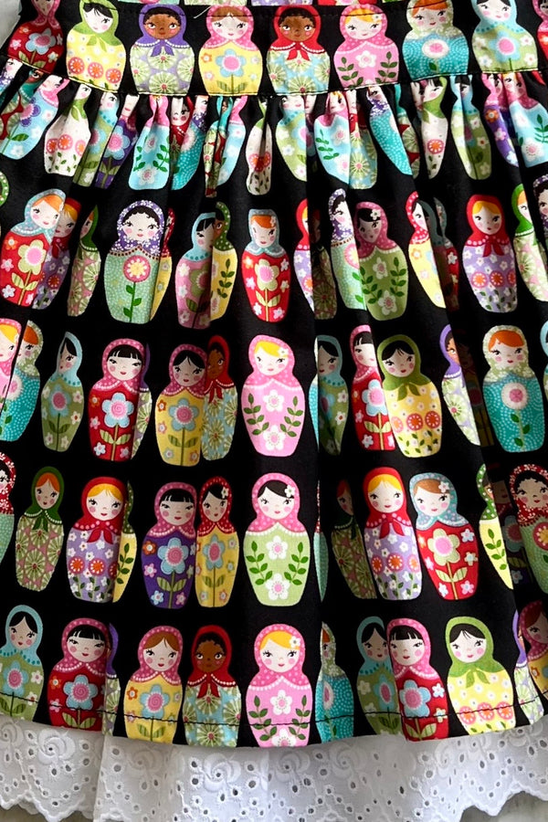 Avalon Dress ‘Matryoshka Dolls’ by Robert Kaufman OOAK ~ Sz 4