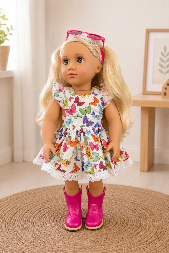 For Donna | Dolly Butterfly Dress + Free Boots & Sunnies | For Our Gen Dolls