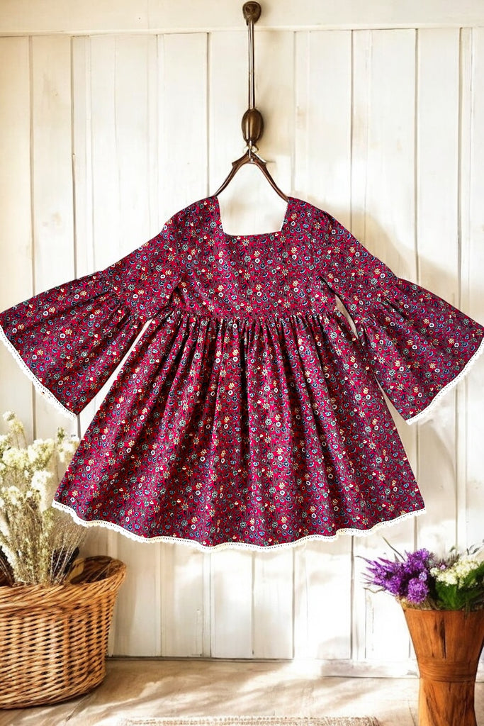 Boho Dress | ‘A Return to Elegance’ | By Judie Rothermel for Marcus Fabrics | Out of Print & Extremely Rare Fabric | OOAK ~ Sz 12 