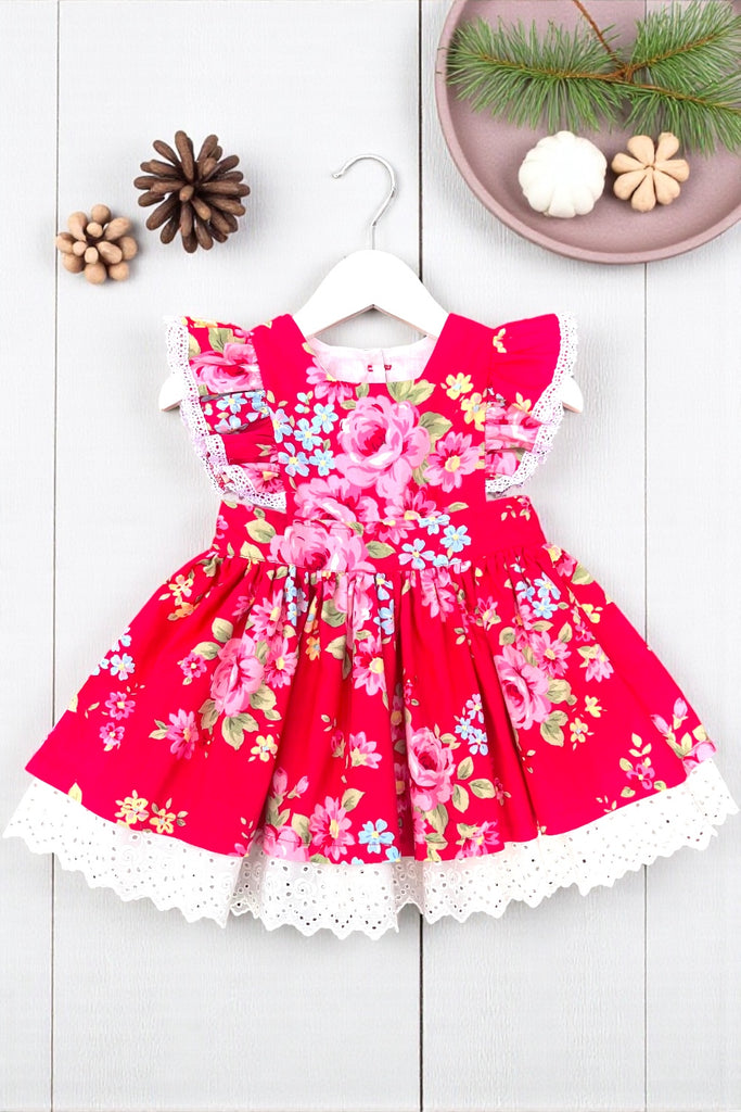 For Amanda | 🎄 Christmas 🎄  Charlotte Emma Dress ‘Red Roses’ From the Flower Sugar Collection  By Lecien OOP, Rare & Collectible ~ Sz 2