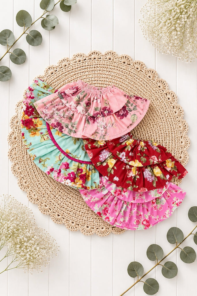 For Donna | Four Skirts Including A Rare Flower Sugar One | For Miniland Dolls