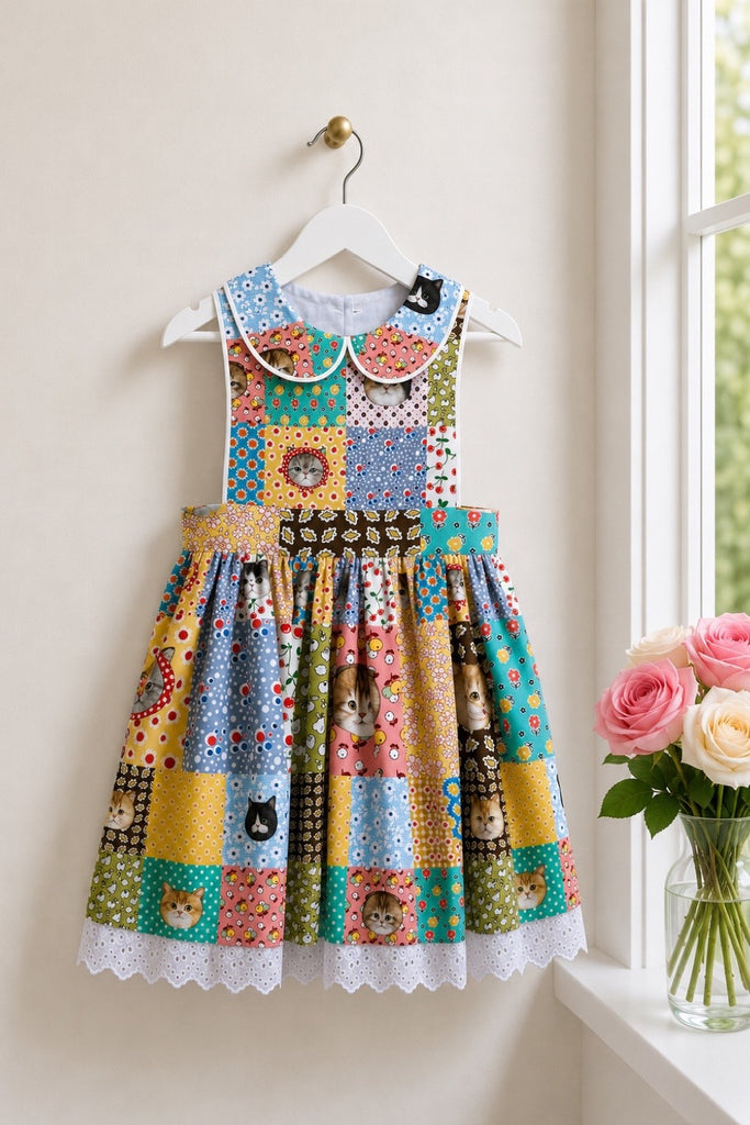 ‘RARE’
Monaco Dress
‘Cat Patchwork’
By Jae-Sun Young
OOAK ~ Sz 6