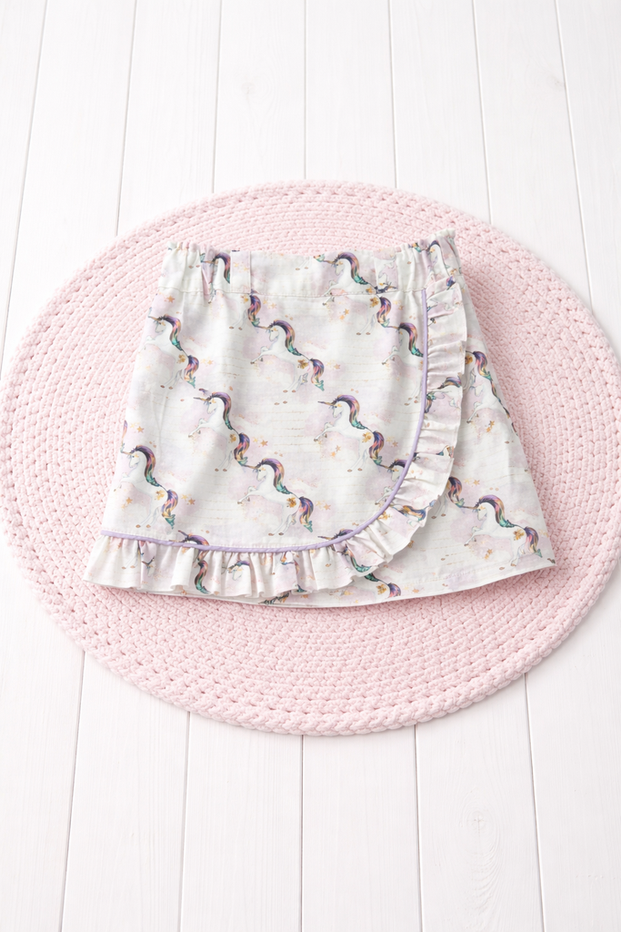 Skort | ‘Rainbow Unicorns’ | From the Celestial Clouds Collection For Dashwood Studio | Sz 2