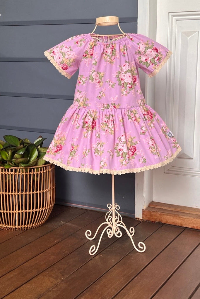 For Teresa | Vintage Seaside Dress ~ Sz 8 | Sophie in Pink Lavender