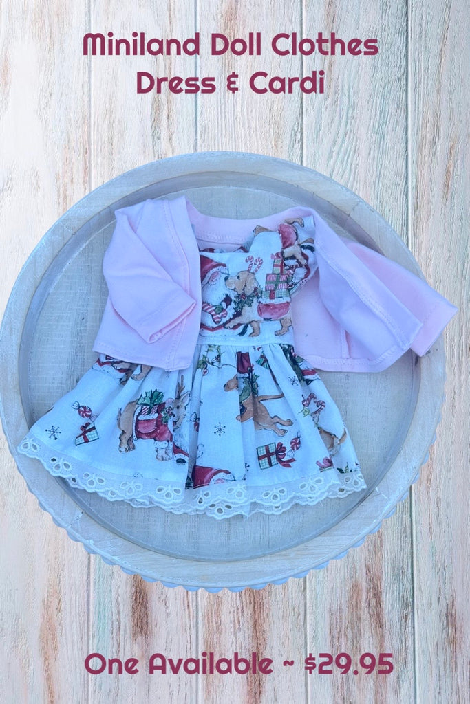 For Samara ~ Miniland Doll Clothing Set ~ Dress & Cardi