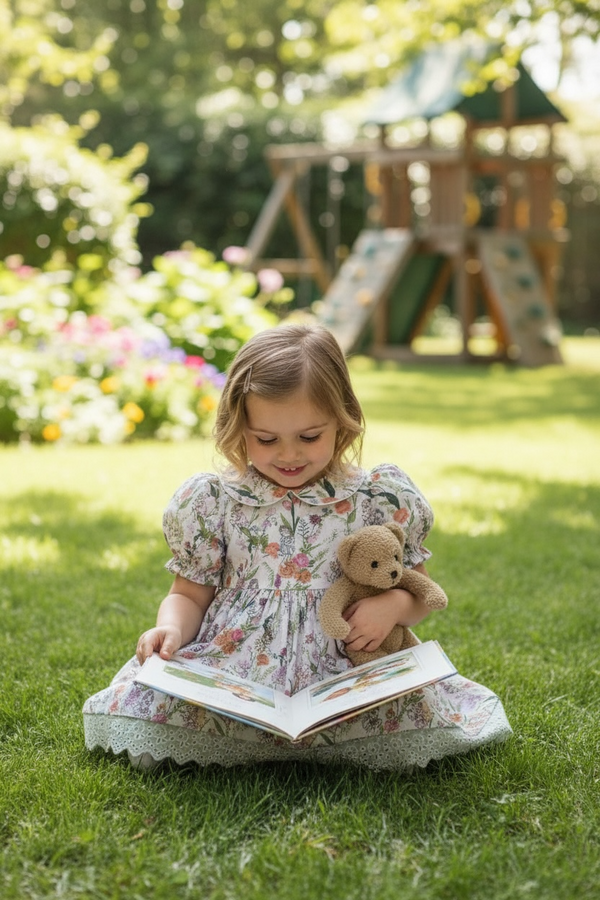 Custom For Vanessa | Sz 8 Rose Bay Anglaise Dress | Garden Fairies