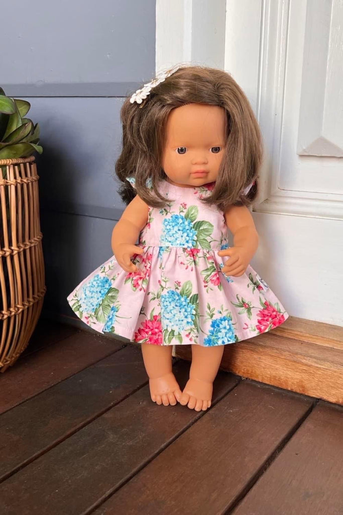 Doll Dress | Hydrangeas in Pink