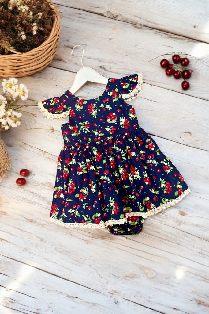 Romper Dress | Sweet Cherries | OOAK ~ Sz 1