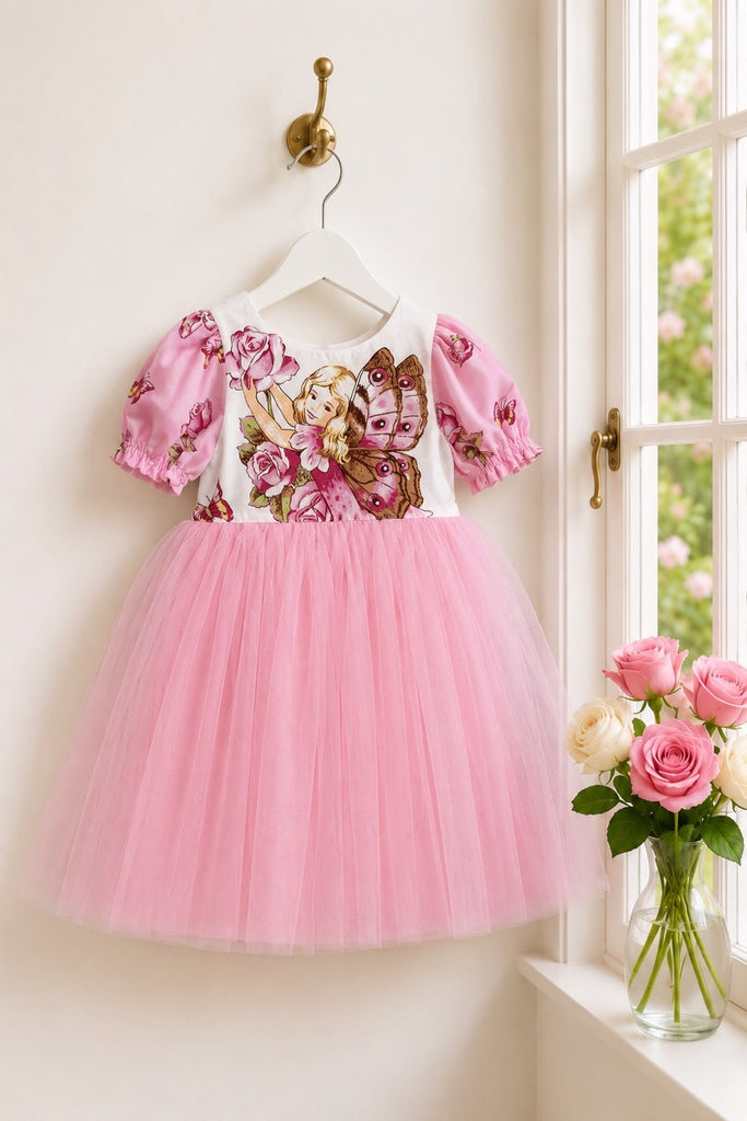 Princess Tulle Dress 
Rare Shirley Barber ‘Fairy Rosina’ (Upcycled vintage duvet cover) | OOAK ~ Sz 1