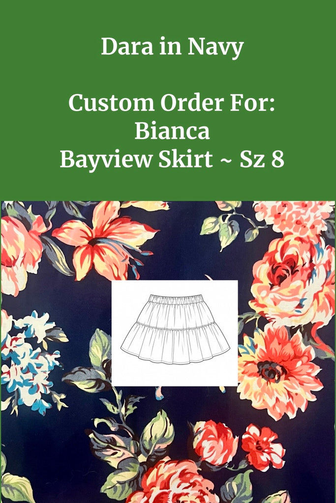 Custom for Bianca | Bayview Skirt ~ Sz 8 | Dara in Navy