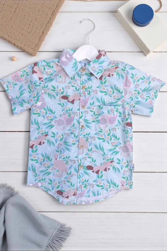 For Vanessa ~ Sz 5 | Button Shirt
‘Mini Aussie Animals’
By Christie Williams