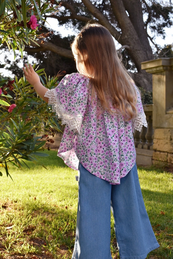 Boho 3/4 Pants | Hand-Bleached Denim