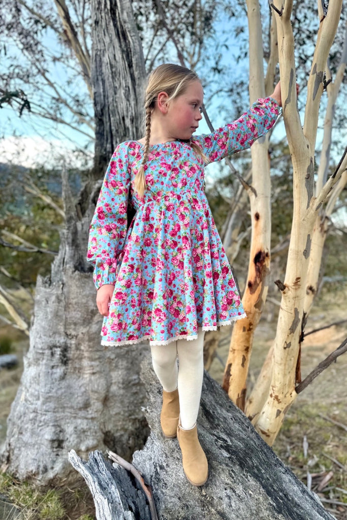 Long Sleeve High Waisted Twirling Dress | Rosy Meadows