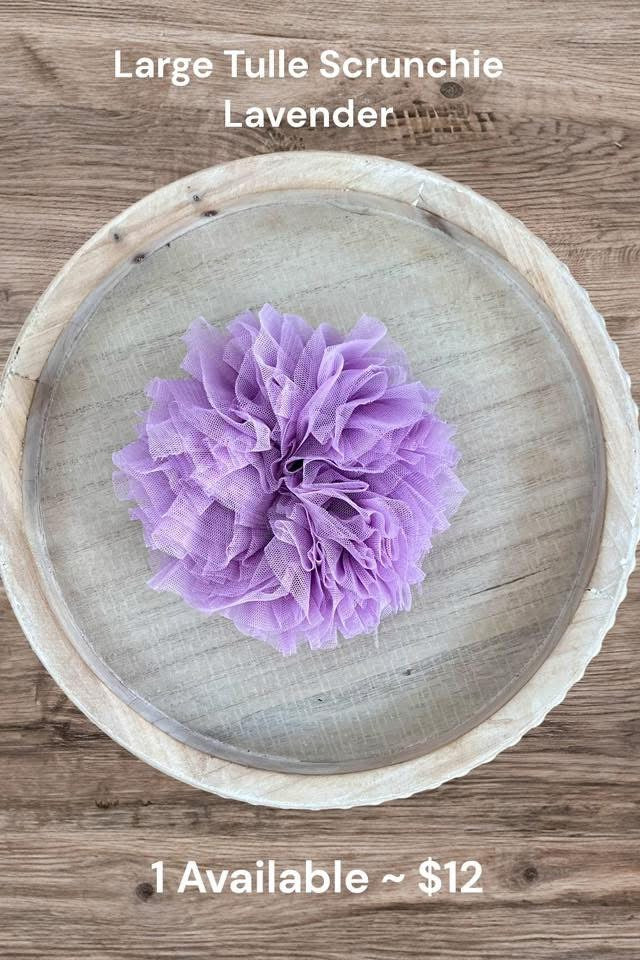For Bess | Large Tulle Scrunchie ~ Lavender