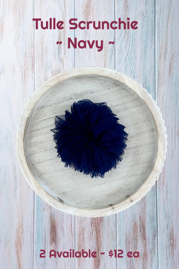 For Merindah | Tulle Scrunchie ~ Navy