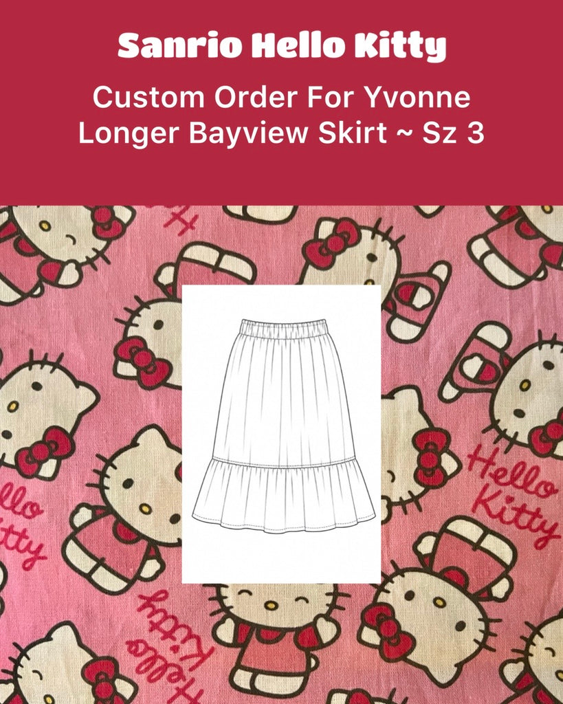Custom Order For Yvonne | Sanrio Hello Kitty | Longer Bayview Skirt ~ Sz 3
