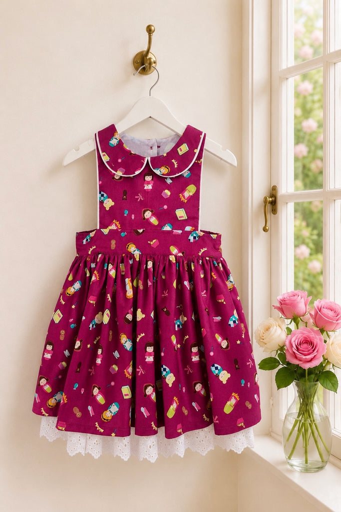 Monaco Dress
‘Storybook Lane'
By Kelly Lee-Creel
For Andover Fabrics
OOP, Collectible (2011)
OOAK ~ Sz 4