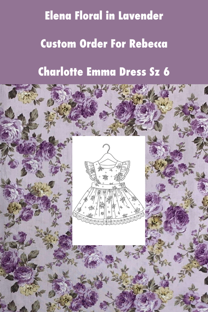 Custom Order For Rebecca | Charlotte Emma Dress ~ Sz 6 | Elena in Lavender