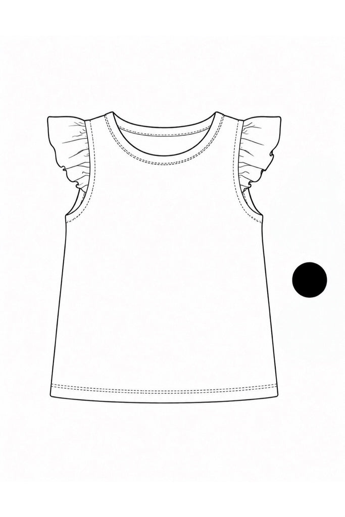 Custom Order For Dee Atkins | Flutter Tee ~ Black ~ Sz 4